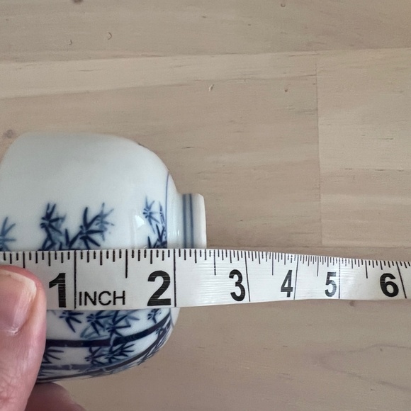 Blue & White Japanese Teacup Bamboo Pattern Made in Japan - Picture 7 of 7